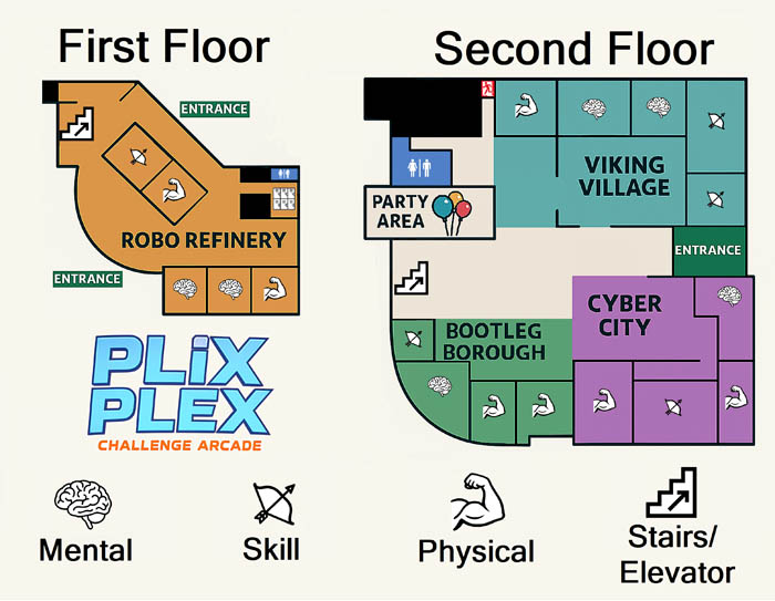 Plix Plex Challenge Arcade in Virginia Beach